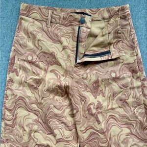 Bhavna Trouser In Fluid Marbling Brown